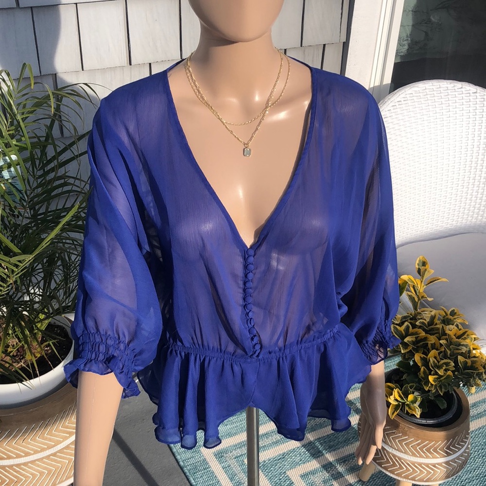 Sheer flowy blouse